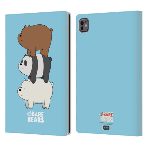 We Bare Bears Character Art Group 3 Leather Book Wallet Case Cover For Apple iPad Pro 11 M4 2024