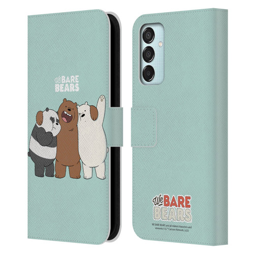 We Bare Bears Character Art Group 1 Leather Book Wallet Case Cover For Samsung Galaxy M15/F15 5G