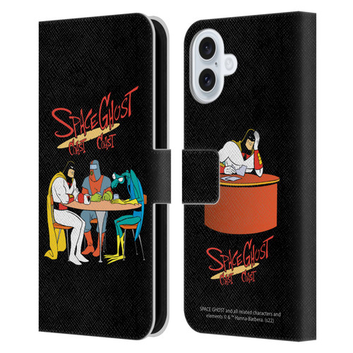 Space Ghost Coast to Coast Graphics Group Leather Book Wallet Case Cover For Apple iPhone 16 Plus