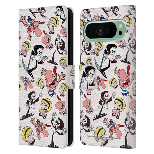 The Grim Adventures of Billy & Mandy Graphics Icons Leather Book Wallet Case Cover For Google Pixel 9 Pro XL