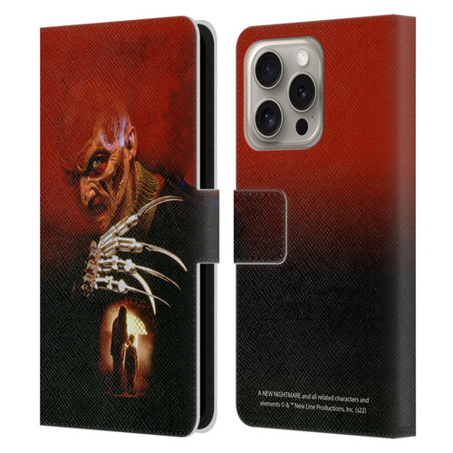 A Nightmare On Elm Street: New Nightmare Graphics Poster Leather Book Wallet Case Cover For Apple iPhone 16 Pro