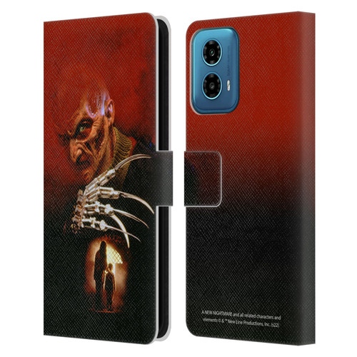 A Nightmare On Elm Street: New Nightmare Graphics Poster Leather Book Wallet Case Cover For Motorola Moto G34 5G