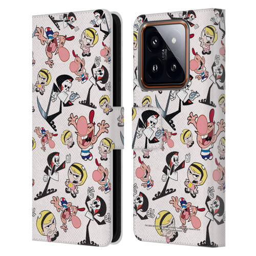 The Grim Adventures of Billy & Mandy Graphics Icons Leather Book Wallet Case Cover For Xiaomi 14