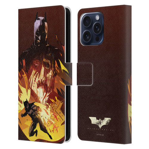 Batman Begins Graphics Scarecrow Leather Book Wallet Case Cover For Apple iPhone 16 Pro Max