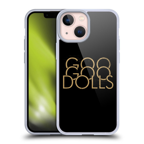 Goo Goo Dolls Graphics Stacked Gold Soft Gel Case for Apple iPhone 13 Mini