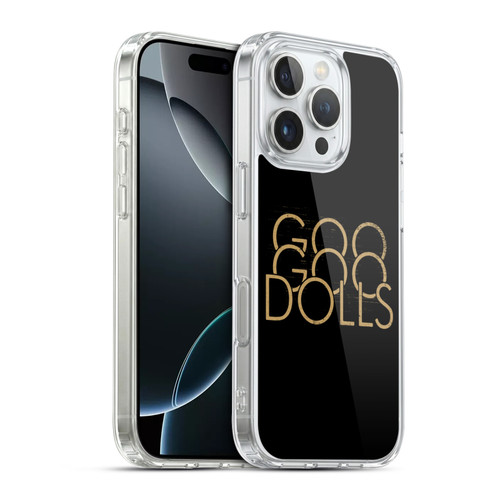 Goo Goo Dolls Graphics Stacked Gold Soft Gel Case for Apple iPhone 16 Pro & MagSafe