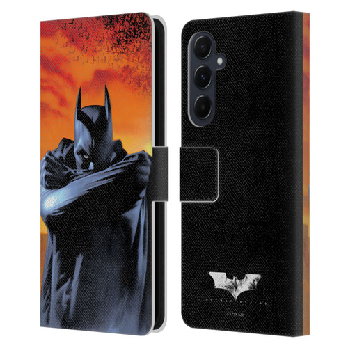 Batman Begins Graphics Character Leather Book Wallet Case Cover For Samsung Galaxy A55 5G