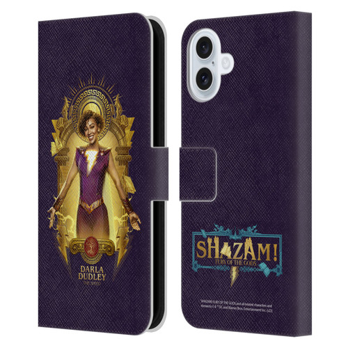 Shazam!: Fury Of The Gods Graphics Darla Leather Book Wallet Case Cover For Apple iPhone 16 Plus