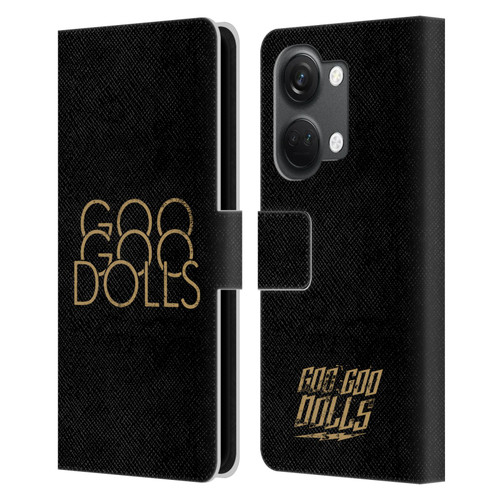 Goo Goo Dolls Graphics Stacked Gold Leather Book Wallet Case Cover For OnePlus Nord 3 5G