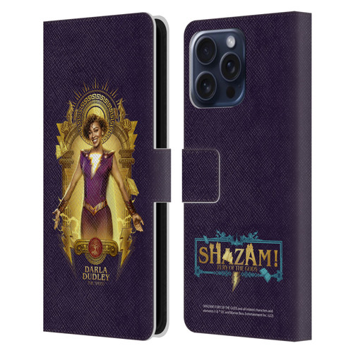 Shazam!: Fury Of The Gods Graphics Darla Leather Book Wallet Case Cover For Apple iPhone 16 Pro Max