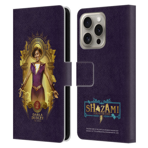 Shazam!: Fury Of The Gods Graphics Darla Leather Book Wallet Case Cover For Apple iPhone 16 Pro