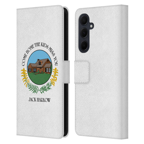 Jack Harlow Graphics Come Home Badge Leather Book Wallet Case Cover For Samsung Galaxy A35 5G