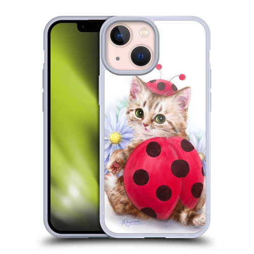 Kayomi Harai Animals And Fantasy Kitten Cat Lady Bug Soft Gel Case for Apple iPhone 13 Mini