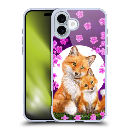 Kayomi Harai Animals And Fantasy Mother & Baby Fox Soft Gel Case for Apple iPhone 16 Plus