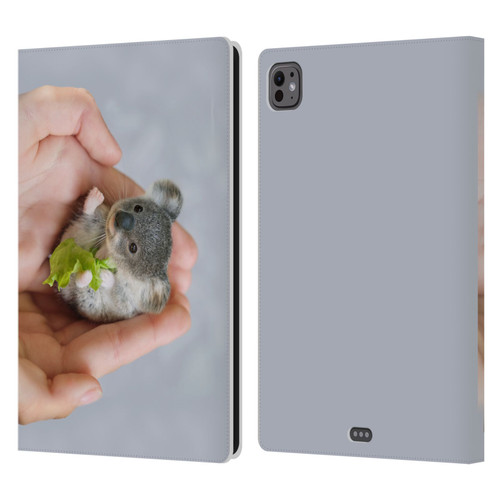 Pixelmated Animals Surreal Pets Baby Koala Leather Book Wallet Case Cover For Apple iPad Pro 11 M4 2024