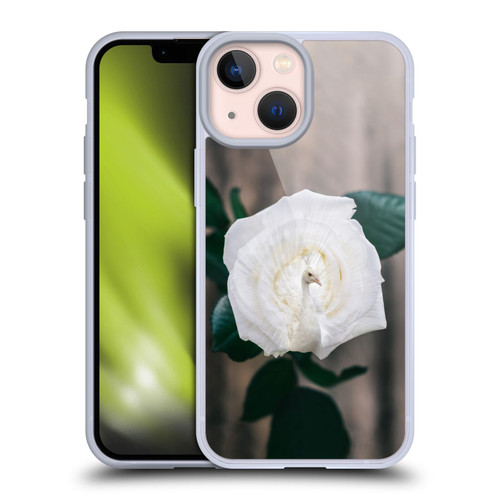 Pixelmated Animals Surreal Pets Peacock Rose Soft Gel Case for Apple iPhone 13 Mini
