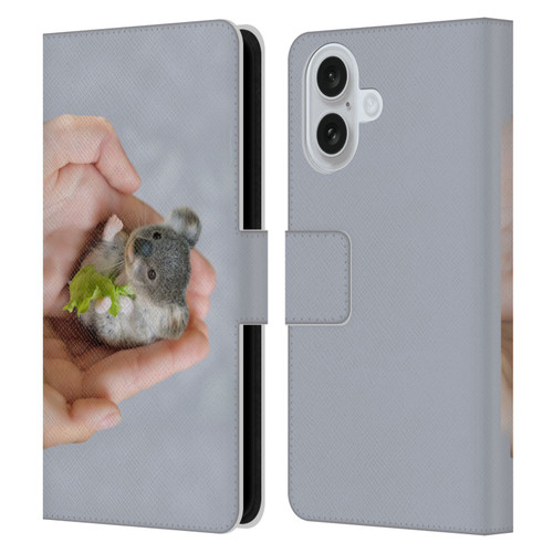 Pixelmated Animals Surreal Pets Baby Koala Leather Book Wallet Case Cover For Apple iPhone 16