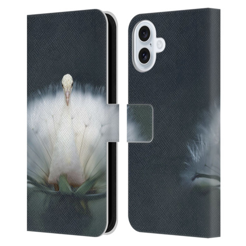 Pixelmated Animals Surreal Pets Peacock Wish Leather Book Wallet Case Cover For Apple iPhone 16 Plus