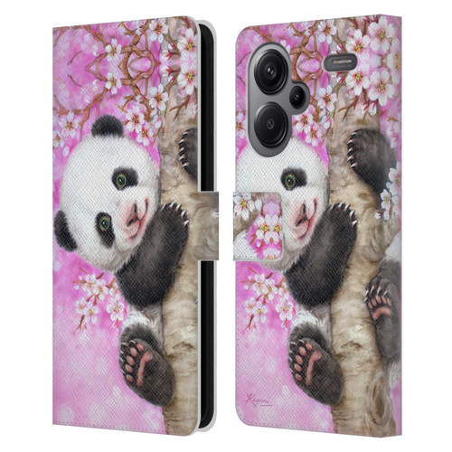 Kayomi Harai Animals And Fantasy Cherry Blossom Panda Leather Book Wallet Case Cover For Xiaomi Redmi Note 13 Pro Plus 5G