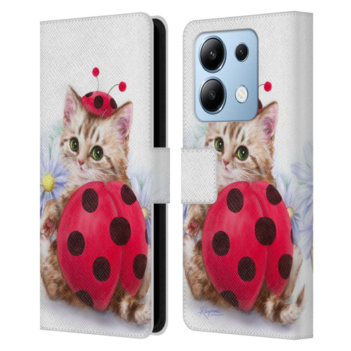Kayomi Harai Animals And Fantasy Kitten Cat Lady Bug Leather Book Wallet Case Cover For Xiaomi Redmi Note 13/13 Pro 5G