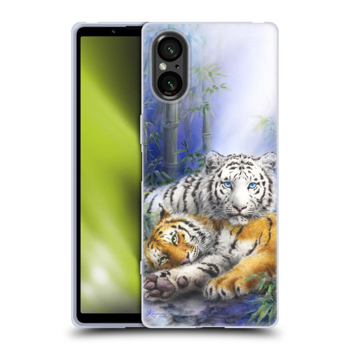 Kayomi Harai Animals And Fantasy Asian Tiger Couple Soft Gel Case for Sony Xperia 5 V 5G