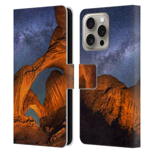 Royce Bair Nightscapes Triple Arch Leather Book Wallet Case Cover For Apple iPhone 16 Pro