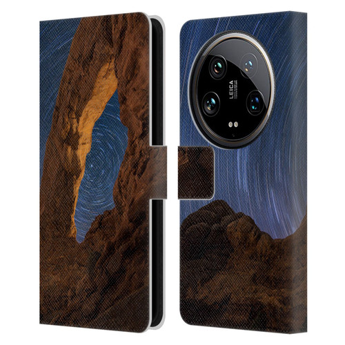 Royce Bair Nightscapes Star Trails Leather Book Wallet Case Cover For Xiaomi 14 Ultra