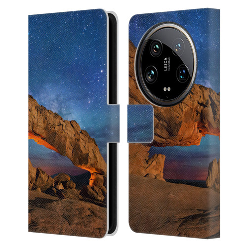Royce Bair Nightscapes Sunset Arch Leather Book Wallet Case Cover For Xiaomi 14 Ultra