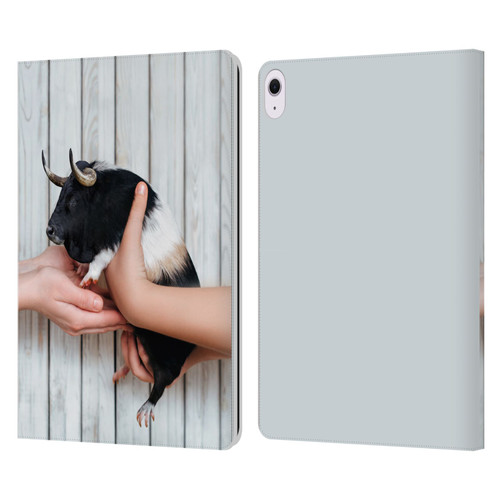 Pixelmated Animals Surreal Wildlife Guinea Bull Leather Book Wallet Case Cover For Apple iPad Air 13 2024