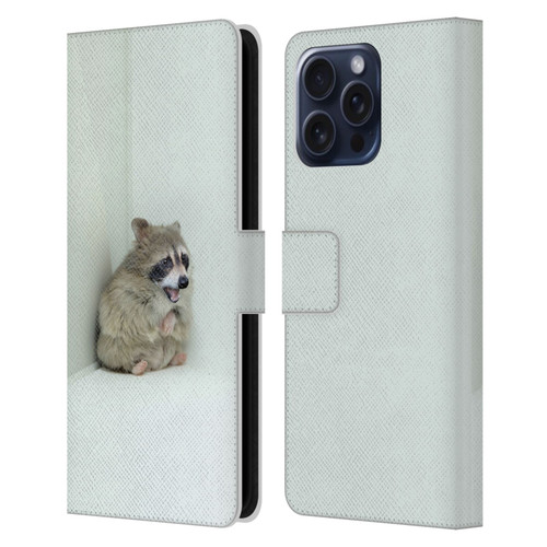 Pixelmated Animals Surreal Wildlife Hamster Raccoon Leather Book Wallet Case Cover For Apple iPhone 16 Pro Max