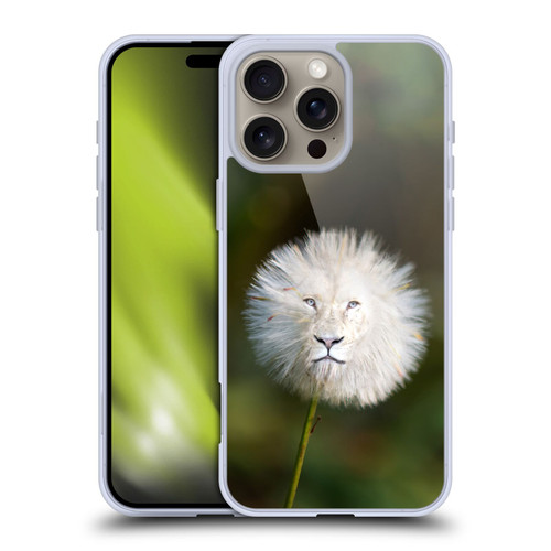 Pixelmated Animals Surreal Wildlife Dandelion Soft Gel Case for Apple iPhone 16 Pro Max