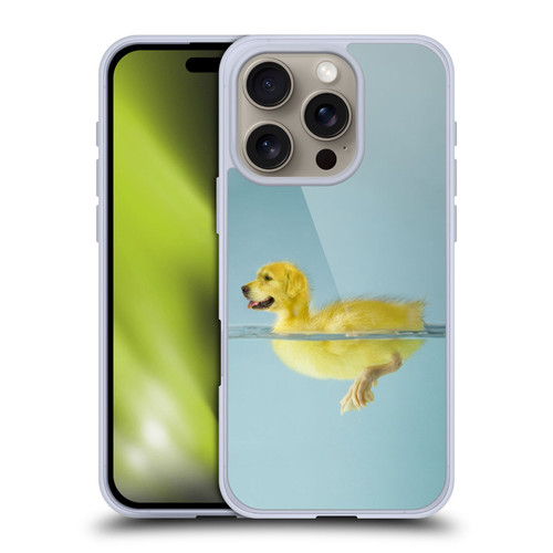 Pixelmated Animals Surreal Wildlife Dog Duck Soft Gel Case for Apple iPhone 16 Pro