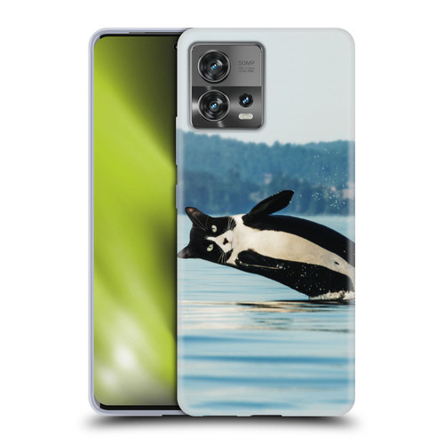 Pixelmated Animals Surreal Wildlife Orcat Soft Gel Case for Motorola Moto Edge 30 Fusion