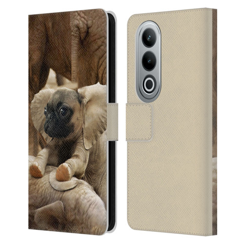 Pixelmated Animals Surreal Wildlife Pugephant Leather Book Wallet Case Cover For OPPO OnePlus Ace 3V 5G