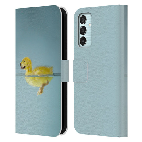 Pixelmated Animals Surreal Wildlife Dog Duck Leather Book Wallet Case Cover For Samsung Galaxy M15/F15 5G