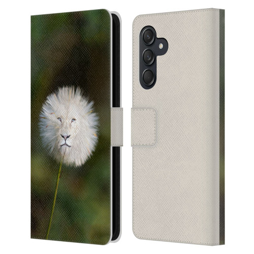 Pixelmated Animals Surreal Wildlife Dandelion Leather Book Wallet Case Cover For Samsung Galaxy M55 5G