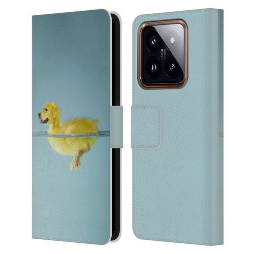 Pixelmated Animals Surreal Wildlife Dog Duck Leather Book Wallet Case Cover For Xiaomi 14