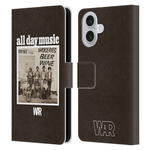 War Graphics All Day Music Album Leather Book Wallet Case Cover For Apple iPhone 16