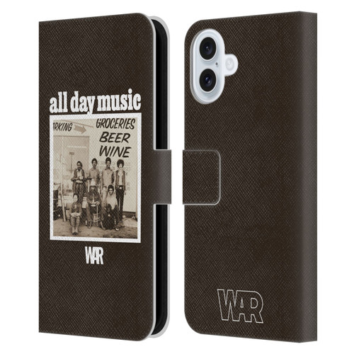 War Graphics All Day Music Album Leather Book Wallet Case Cover For Apple iPhone 16 Plus