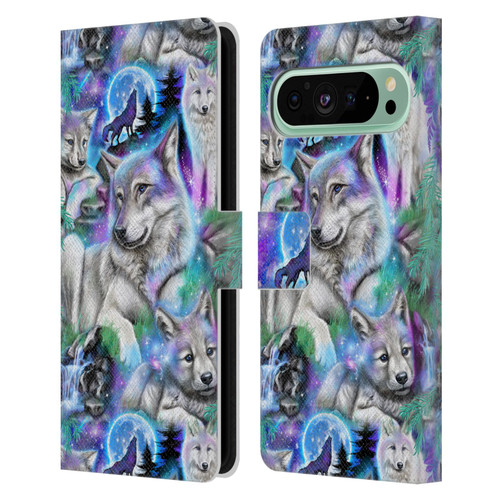 Sheena Pike Animals Daydream Galaxy Wolves Leather Book Wallet Case Cover For Google Pixel 9 Pro XL