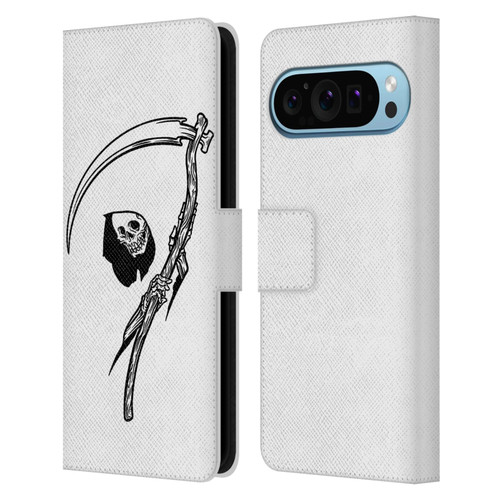 Matt Bailey Art Negative Reaper Leather Book Wallet Case Cover For Google Pixel 9 / Pixel 9 Pro