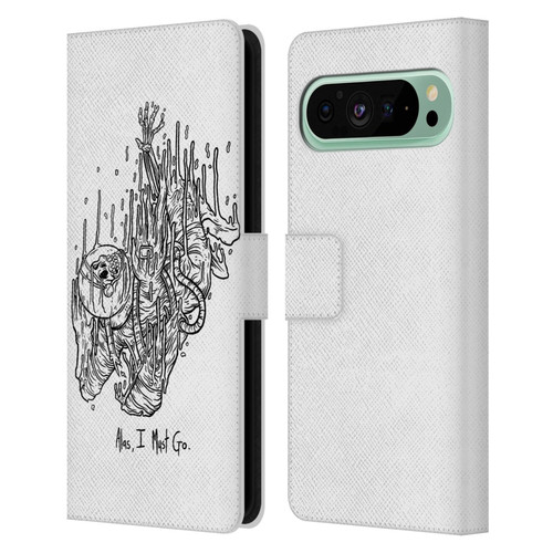Matt Bailey Art Alas I Must Go Leather Book Wallet Case Cover For Google Pixel 9 Pro XL