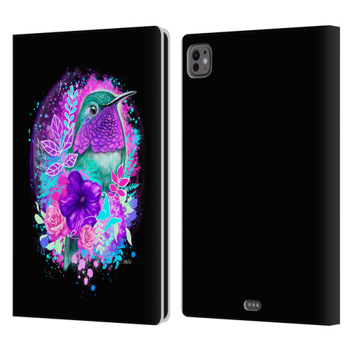 Sheena Pike Animals Purple Hummingbird Spirit Leather Book Wallet Case Cover For Apple iPad Pro 11 M4 2024
