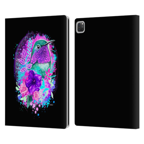 Sheena Pike Animals Purple Hummingbird Spirit Leather Book Wallet Case Cover For Apple iPad Pro 13 M4 2024