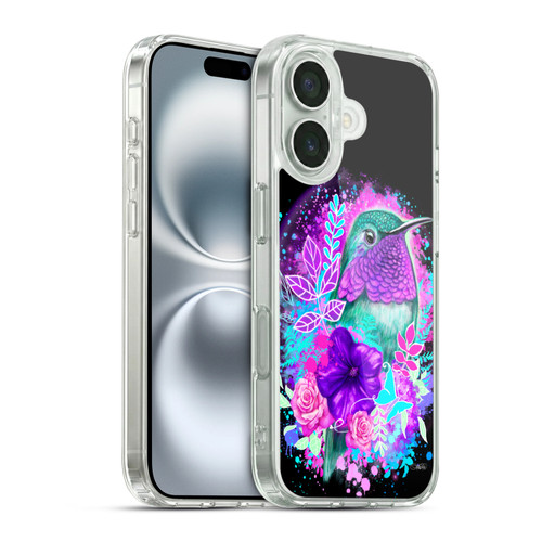 Sheena Pike Animals Purple Hummingbird Spirit Soft Gel Case for Apple iPhone 16 & MagSafe