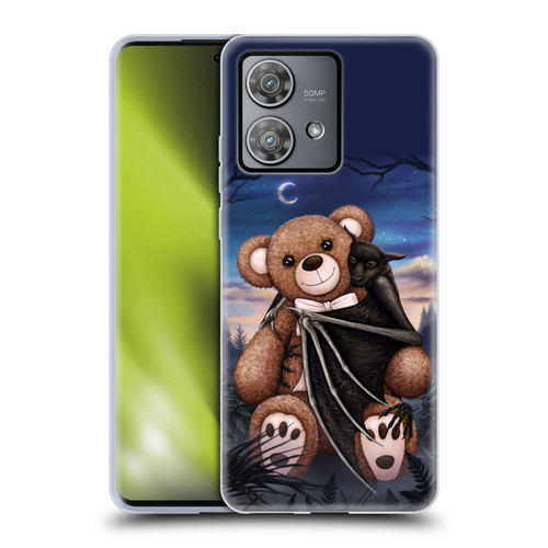 Sarah Richter Animals Bat Cuddling A Toy Bear Soft Gel Case for Motorola Edge 40 Neo 5G