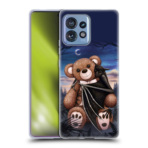 Sarah Richter Animals Bat Cuddling A Toy Bear Soft Gel Case for Motorola Moto Edge 40 Pro