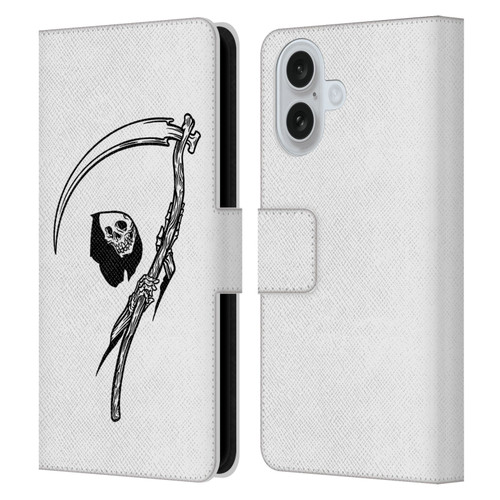 Matt Bailey Art Negative Reaper Leather Book Wallet Case Cover For Apple iPhone 16