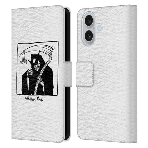 Matt Bailey Art Whatever Man Leather Book Wallet Case Cover For Apple iPhone 16