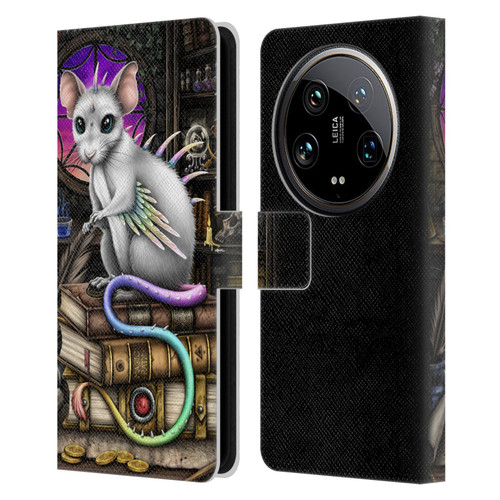 Sarah Richter Animals Alchemy Magic Rat Leather Book Wallet Case Cover For Xiaomi 14 Ultra